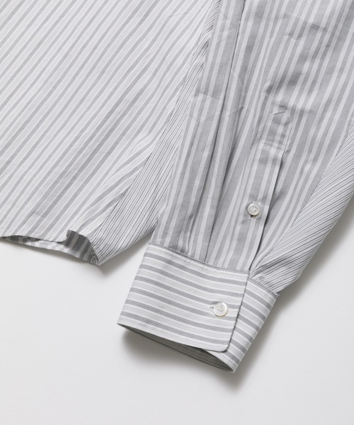 beautiful people（ビューティフルピープル）の「finx cotton stripe   fan shape shirts（スウェットパンツ・レディース・グレー・38）」の14枚目の写真