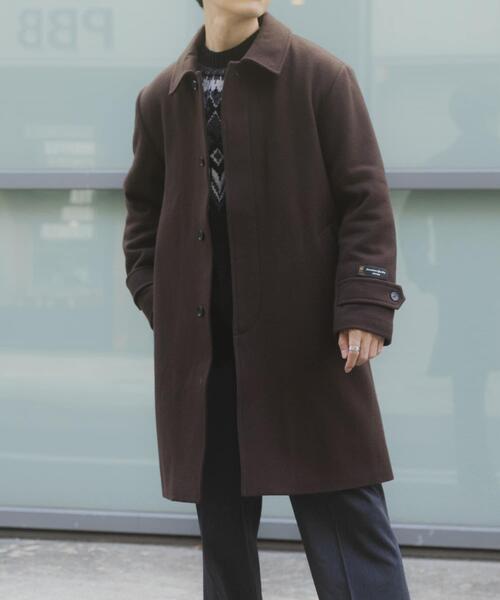 ITEMS URBANRESEARCH（アイテムズ アーバンリサーチ）の「尾州ウール バルマカンコート（その他アウター・メンズ・ブラック/ブラウン/ネイビー・LARGE/MEDIUM）」の3枚目の写真