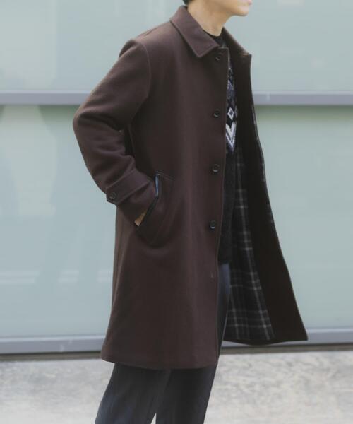 ITEMS URBANRESEARCH(アイテムズ アーバンリサーチ)の「尾州ウール バルマカンコート(その他アウター・メンズ・ブラック/ブラウン/ネイビー・LARGE/MEDIUM)」の6枚目の写真
