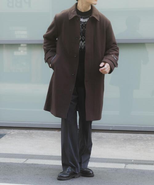 ITEMS URBANRESEARCH(アイテムズ アーバンリサーチ)の「尾州ウール バルマカンコート(その他アウター・メンズ・ブラック/ブラウン/ネイビー・LARGE/MEDIUM)」の7枚目の写真