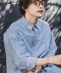 WEB限定】ストライプスタンダードシャツ（シャツ/ブラウス）｜anuans