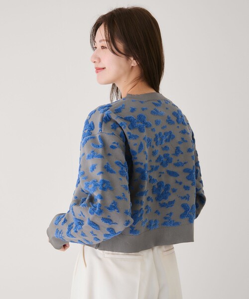 Jayro（ジャイロ）の「モール花柄ショートカーディガン（カーディガン/ボレロ・レディース・グレー/ホワイト系その他3/ダークブラウン・M）」の7枚目の写真