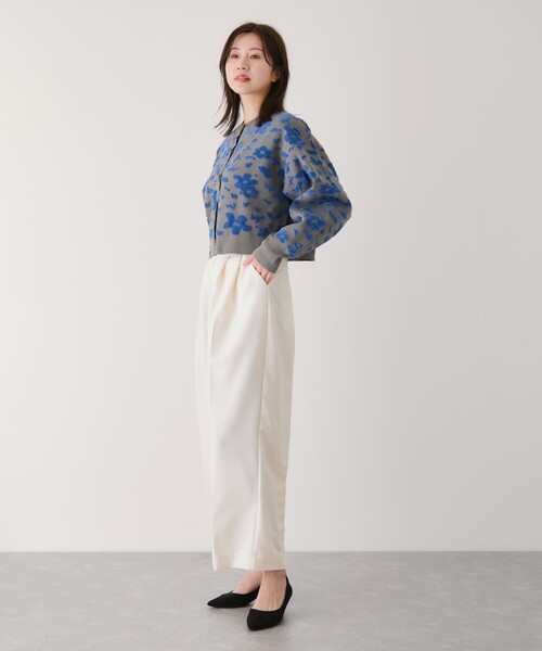 Jayro（ジャイロ）の「モール花柄ショートカーディガン（カーディガン/ボレロ・レディース・グレー/ホワイト系その他3/ダークブラウン・M）」の9枚目の写真