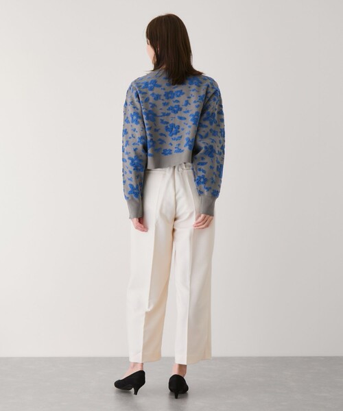 Jayro（ジャイロ）の「モール花柄ショートカーディガン（カーディガン/ボレロ・レディース・グレー/ホワイト系その他3/ダークブラウン・M）」の10枚目の写真