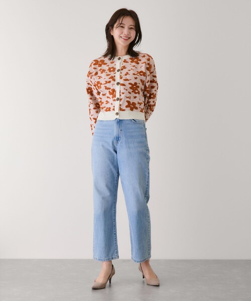 Jayro（ジャイロ）の「モール花柄ショートカーディガン（カーディガン/ボレロ・レディース・グレー/ホワイト系その他3/ダークブラウン・M）」の14枚目の写真
