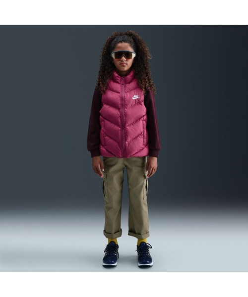 NIKE（ナイキ）の「ナイキ NIKE ナイキ YTH NSW TF ADP パファー ベスト（ダウンベスト・キッズ・ピンク/ブラック・130cm/140cm/150cm/160cm）」の10枚目の写真