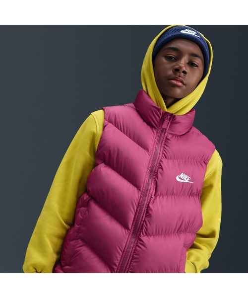 NIKE（ナイキ）の「ナイキ NIKE ナイキ YTH NSW TF ADP パファー ベスト（ダウンベスト・キッズ・ピンク/ブラック・130cm/140cm/150cm/160cm）」の12枚目の写真