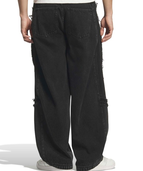 adidas(アディダス)の「adidas TG WIDE DENIM PANTS / アディダス チームガイスト ワイド D パンツ(デニムパンツ・メンズ・ブラック・24inch/25inch/26inch/30inch/32inch/34inch/36inch)」の9枚目の写真