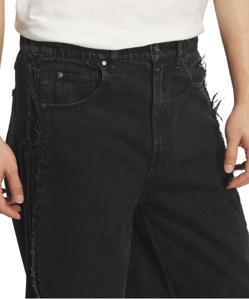 adidas(アディダス)の「adidas TG WIDE DENIM PANTS / アディダス チームガイスト ワイド D パンツ(デニムパンツ・メンズ・ブラック・24inch/25inch/26inch/30inch/32inch/34inch/36inch)」の3枚目の写真