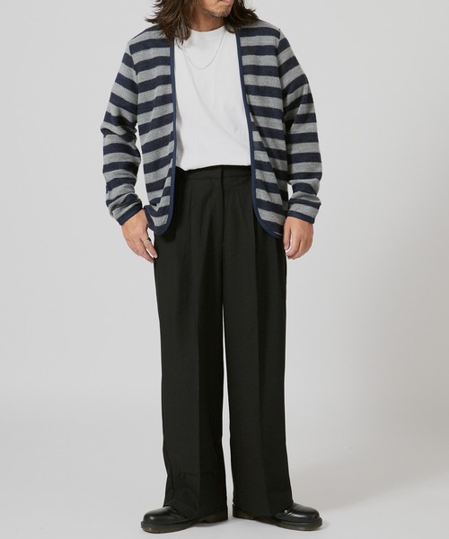 FLISTFIA（フリストフィア）の「FLISTFIA Piping Cardigan / PC01016（カーディガン/ボレロ・メンズ・グリーン/ネイビー・3/2）」の11枚目の写真