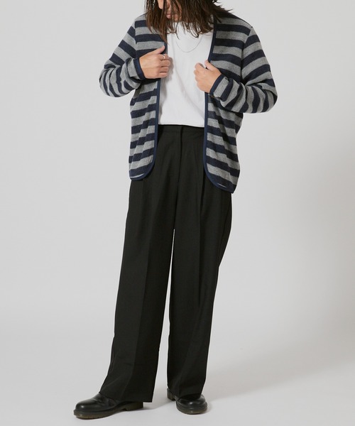 FLISTFIA（フリストフィア）の「FLISTFIA Piping Cardigan / PC01016（カーディガン/ボレロ・メンズ・グリーン/ネイビー・3/2）」の13枚目の写真