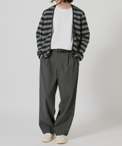 FLISTFIA（フリストフィア）の「FLISTFIA Piping Cardigan / PC01016（カーディガン/ボレロ・メンズ・グリーン/ネイビー・3/2）」の4枚目の写真