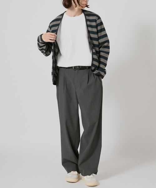 FLISTFIA（フリストフィア）の「FLISTFIA Piping Cardigan / PC01016（カーディガン/ボレロ・メンズ・グリーン/ネイビー・3/2）」の5枚目の写真