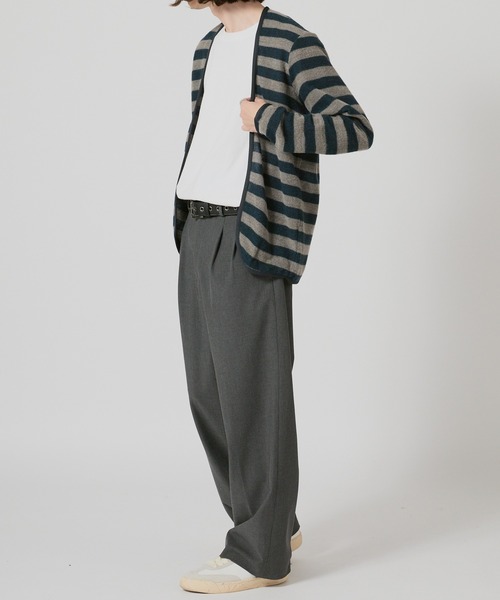 FLISTFIA（フリストフィア）の「FLISTFIA Piping Cardigan / PC01016（カーディガン/ボレロ・メンズ・グリーン/ネイビー・3/2）」の6枚目の写真