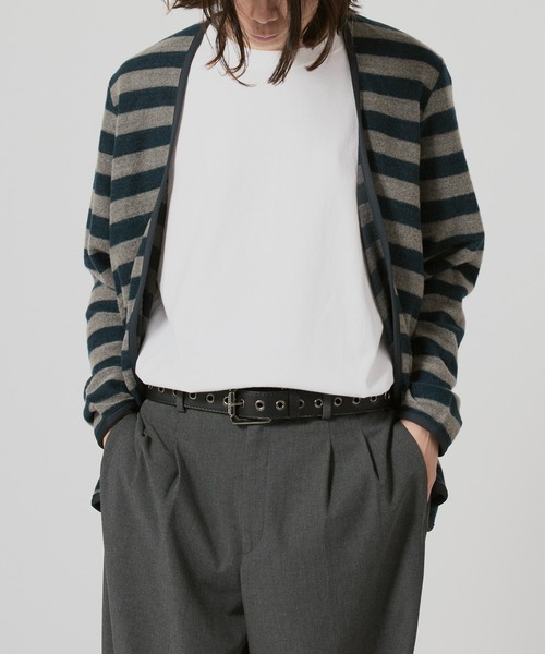 FLISTFIA（フリストフィア）の「FLISTFIA Piping Cardigan / PC01016（カーディガン/ボレロ・メンズ・グリーン/ネイビー・3/2）」の17枚目の写真