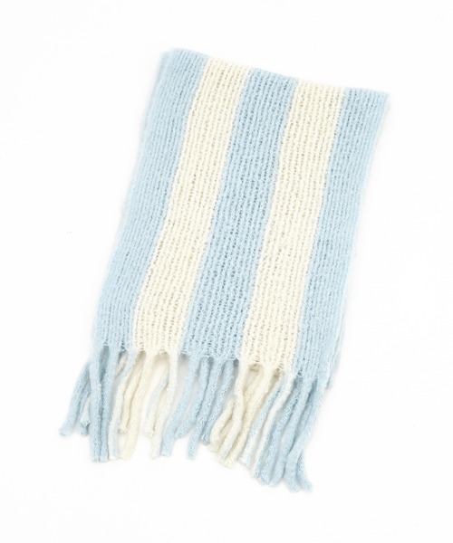 セール】an meets zakka 2トーンワイドストライプふわふわファー