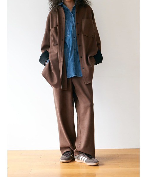 Brown&Street(ブラウンアンドストリート)の「フリースセミストレートパンツ(その他パンツ・レディース・ブラウン/ダークカーキ/ブラック・FREE)」の5枚目の写真