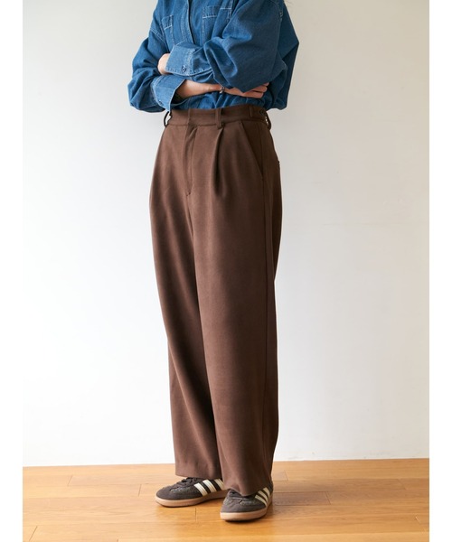 Brown&Street(ブラウンアンドストリート)の「フリースセミストレートパンツ(その他パンツ・レディース・ブラウン/ダークカーキ/ブラック・FREE)」の6枚目の写真