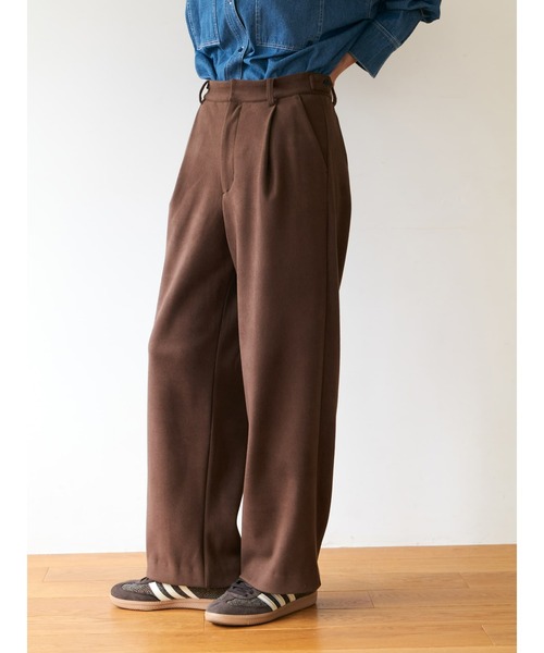 Brown&Street(ブラウンアンドストリート)の「フリースセミストレートパンツ(その他パンツ・レディース・ブラウン/ダークカーキ/ブラック・FREE)」の9枚目の写真