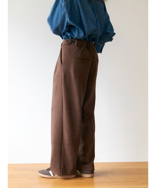 Brown&Street(ブラウンアンドストリート)の「フリースセミストレートパンツ(その他パンツ・レディース・ブラウン/ダークカーキ/ブラック・FREE)」の10枚目の写真