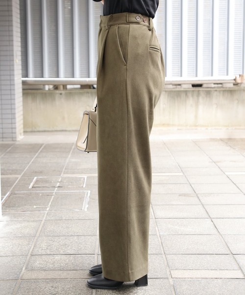 Brown&Street(ブラウンアンドストリート)の「フリースセミストレートパンツ(その他パンツ・レディース・ブラウン/ダークカーキ/ブラック・FREE)」の14枚目の写真