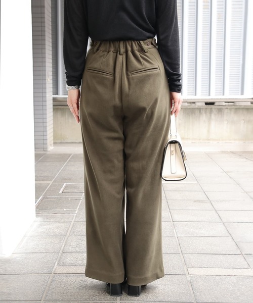 Brown&Street(ブラウンアンドストリート)の「フリースセミストレートパンツ(その他パンツ・レディース・ブラウン/ダークカーキ/ブラック・FREE)」の16枚目の写真