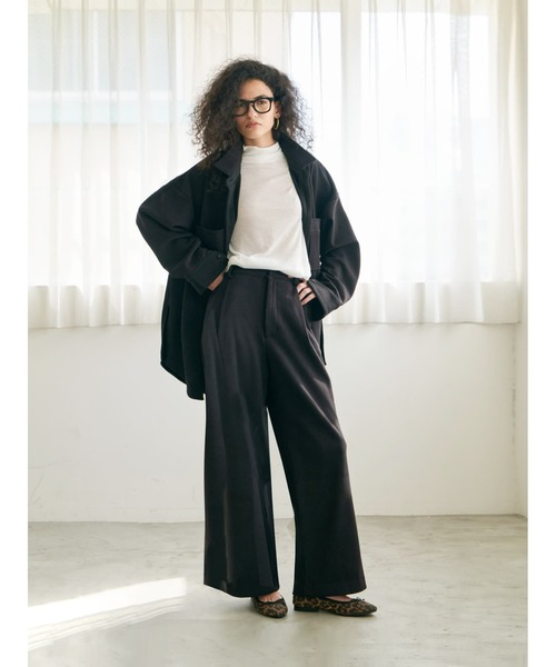 Brown&Street(ブラウンアンドストリート)の「フリースセミストレートパンツ(その他パンツ・レディース・ブラウン/ダークカーキ/ブラック・FREE)」の21枚目の写真