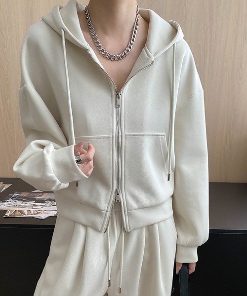 MAISON DE THERESE（メゾン ド テレーズ）の「プティット サイズ の ルームウェア パーカー（パーカー・レディース・ブラック/アイボリー/ライトグレー・M/L）」の7枚目の写真