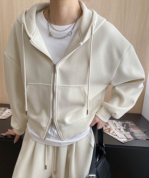 MAISON DE THERESE（メゾン ド テレーズ）の「プティット サイズ の ルームウェア パーカー（パーカー・レディース・ブラック/アイボリー/ライトグレー・M/L）」の5枚目の写真
