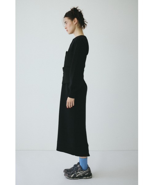 HeRIN.CYE(ヘリンドットサイ)の「Layered knit dress レイヤードニットドレス(ワンピース・レディース・レッド/ブラック/ブルー・FREE)」の4枚目の写真