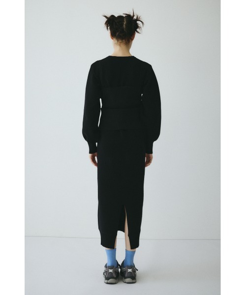 HeRIN.CYE(ヘリンドットサイ)の「Layered knit dress レイヤードニットドレス(ワンピース・レディース・レッド/ブラック/ブルー・FREE)」の5枚目の写真