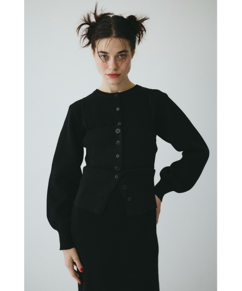 HeRIN.CYE(ヘリンドットサイ)の「Layered knit dress レイヤードニットドレス(ワンピース・レディース・レッド/ブラック/ブルー・FREE)」の7枚目の写真
