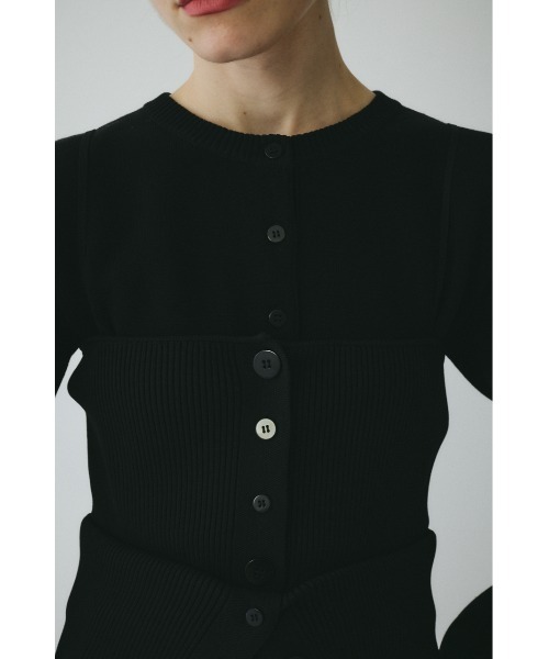 HeRIN.CYE(ヘリンドットサイ)の「Layered knit dress レイヤードニットドレス(ワンピース・レディース・レッド/ブラック/ブルー・FREE)」の8枚目の写真