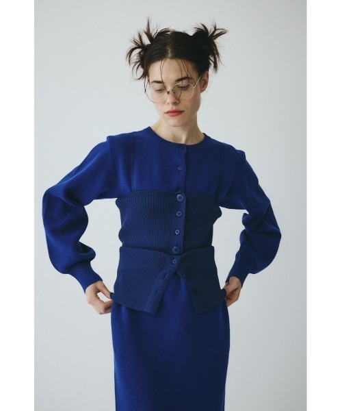 HeRIN.CYE(ヘリンドットサイ)の「Layered knit dress レイヤードニットドレス(ワンピース・レディース・レッド/ブラック/ブルー・FREE)」の16枚目の写真