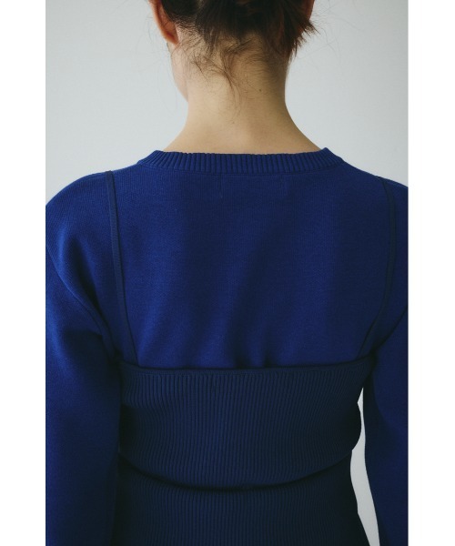 HeRIN.CYE(ヘリンドットサイ)の「Layered knit dress レイヤードニットドレス(ワンピース・レディース・レッド/ブラック/ブルー・FREE)」の18枚目の写真
