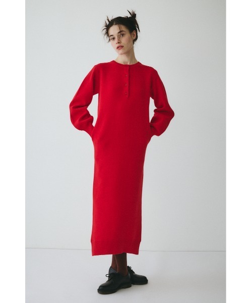 HeRIN.CYE(ヘリンドットサイ)の「Layered knit dress レイヤードニットドレス(ワンピース・レディース・レッド/ブラック/ブルー・FREE)」の12枚目の写真
