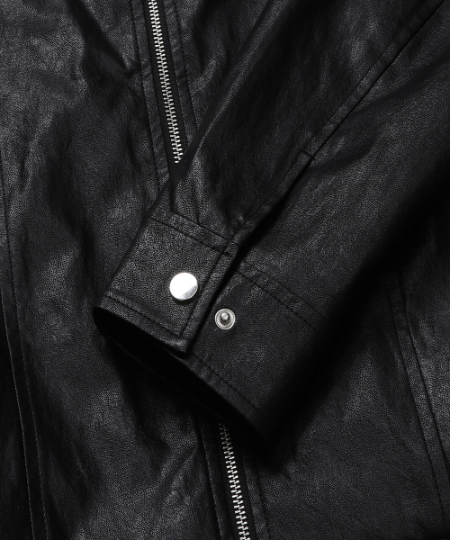 CONNECT KINLOCH(コネクトキンロック)の「シンセティックレザー ルーズフィットブルゾン(ブラック)(ブルゾン・メンズ・その他・MEDIUM/LARGE/X-LARGE)」の6枚目の写真