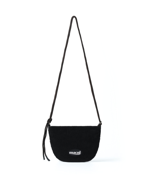 MACNI(マクニ)の「CORDUROY MOON BAG BLACK(メッセンジャーバッグ・レディース・その他・FREE)」の3枚目の写真
