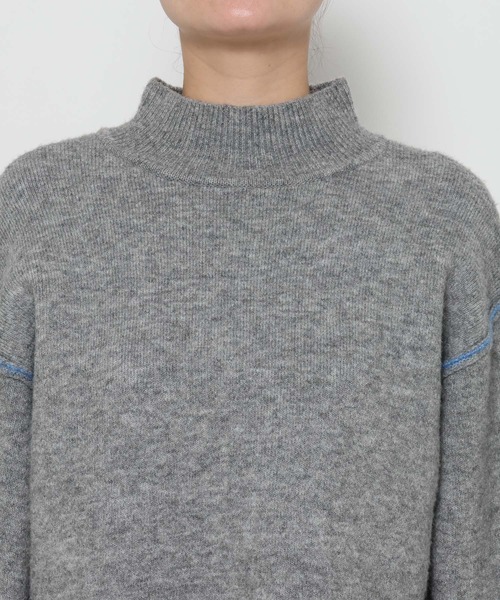 LOWRYS FARM（ローリーズファーム）の「バイカラーハイネックニットプルオーバーＬＳ　625124（ニット/セーター・レディース・ベージュ/ブラウン/グレー・FREE）」の7枚目の写真