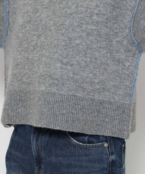 LOWRYS FARM（ローリーズファーム）の「バイカラーハイネックニットプルオーバーＬＳ　625124（ニット/セーター・レディース・ベージュ/ブラウン/グレー・FREE）」の9枚目の写真