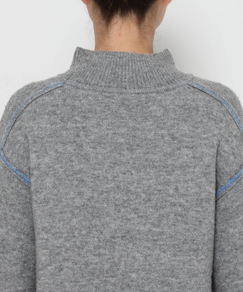 LOWRYS FARM（ローリーズファーム）の「バイカラーハイネックニットプルオーバーＬＳ　625124（ニット/セーター・レディース・ベージュ/ブラウン/グレー・FREE）」の10枚目の写真