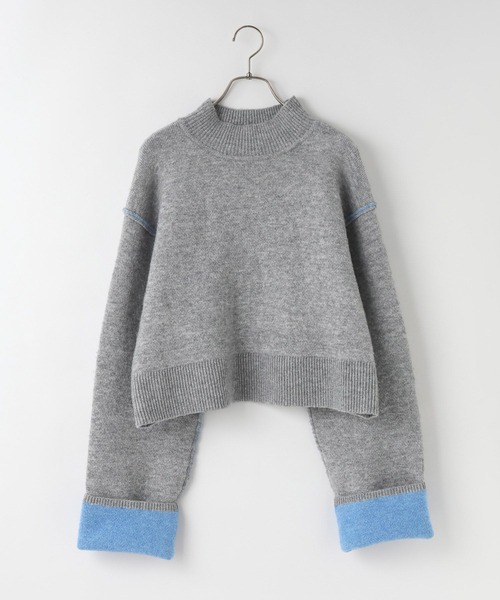 LOWRYS FARM（ローリーズファーム）の「バイカラーハイネックニットプルオーバーＬＳ　625124（ニット/セーター・レディース・ベージュ/ブラウン/グレー・FREE）」の11枚目の写真