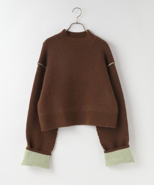 LOWRYS FARM（ローリーズファーム）の「バイカラーハイネックニットプルオーバーＬＳ　625124（ニット/セーター・レディース・ベージュ/ブラウン/グレー・FREE）」の17枚目の写真