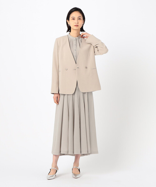 COMME CA(コムサ)の「〔 Sサイズ 〕 アチェローザダブルクロス ノーカラージャケット(ノーカラージャケット・レディース・チャコール・5号)」の19枚目の写真
