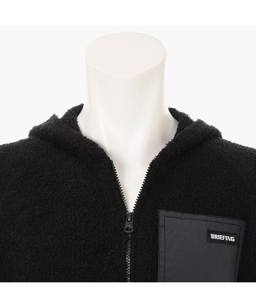 BRIEFING(ブリーフィング)の「LW KNIT FLEECE PARKA(ブルゾン・メンズ・ブラック・L/M)」の4枚目の写真