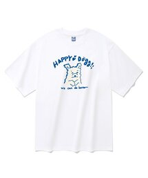 ハッピードギ 半袖Tシャツ ホワイト