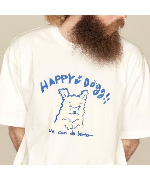 RADINEO(ラディネオ)の「ハッピードギ 半袖Tシャツ ホワイト(Tシャツ/カットソー・メンズ・その他・LARGE/MEDIUM/SMALL/X-LARGE)」の2枚目の写真