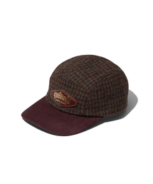 OGARP（オガープ）の「Wool Check Leather Wappen 5P Cap Burgundy（キャップ）」