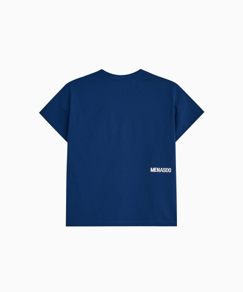 MENASOO(ミナス)の「VENODE Small Track Logo Active Tshirts_Blue (Crop Fit)(Tシャツ/カットソー・レディース・ブルー・1/2)」の13枚目の写真