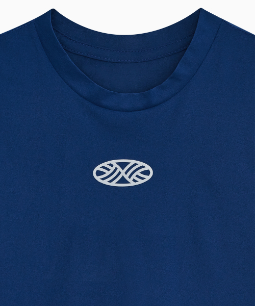 MENASOO(ミナス)の「VENODE Small Track Logo Active Tshirts_Blue (Crop Fit)(Tシャツ/カットソー・レディース・ブルー・1/2)」の14枚目の写真